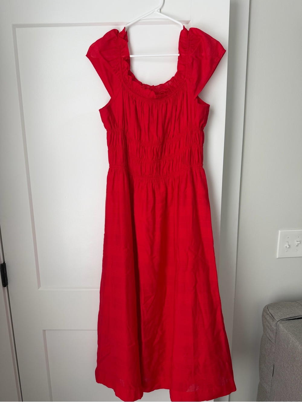 Antonio Melani Red Smocked Midi Dress - Women